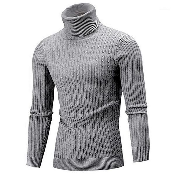 

2020 autumn winter men's sweaters turtleneck long sleeve solid color plain sweaters stretch casual kintted pullovers basic 1, White;black