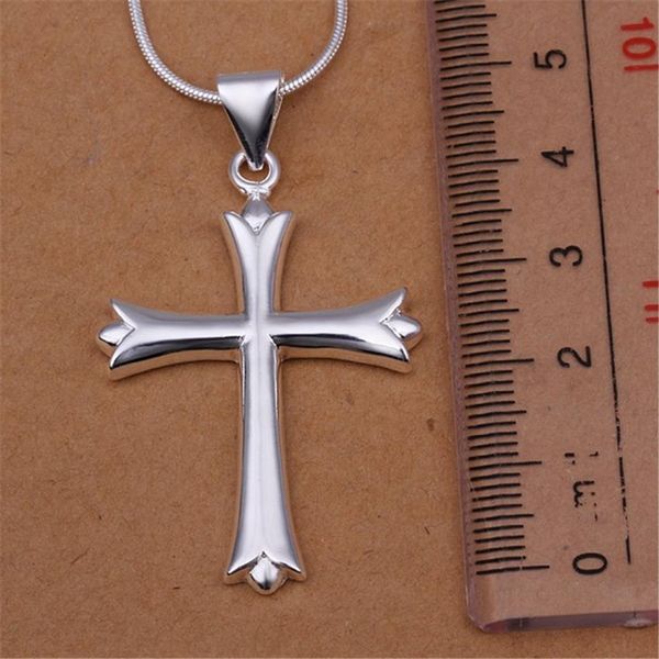 

silver color cross pendant women wedding gift men's minimalist necklace fashion trends jewelry gifts n290 h sqcrty