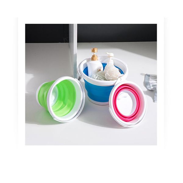 

3/5/10 l bucket for fishing promotion folding bucket car wash outdoor portable art bucket sile fishing supplies bbyehl