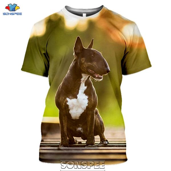 

bull terrier dog 3d print shirts hippie plus size anime men clothing