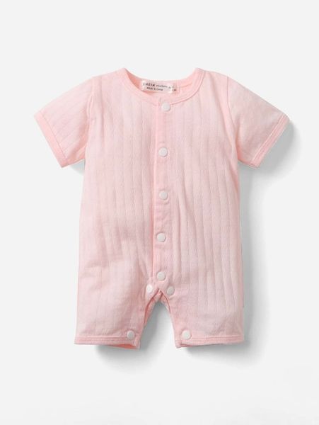 

newborn baby ribbed knit button front romper she, Blue
