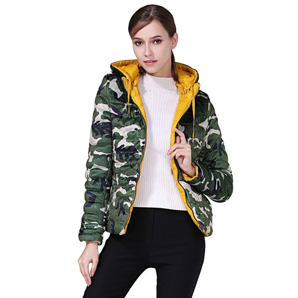 

womens fashiondouble face stylish clothing bomber camouflage jacket
