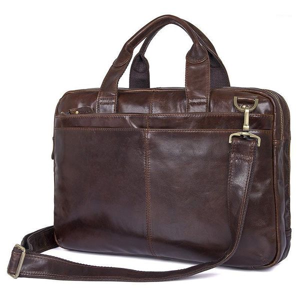 

briefcases real cow leather men's handbag 15 inches handle lapbag 4 color design 70921