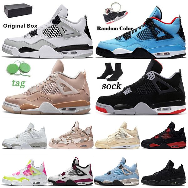 

high 4s 4 basketball shoes jumpman veterans day university blue white oero shimmer military black cat bred metallic purple green designer sn, White;red