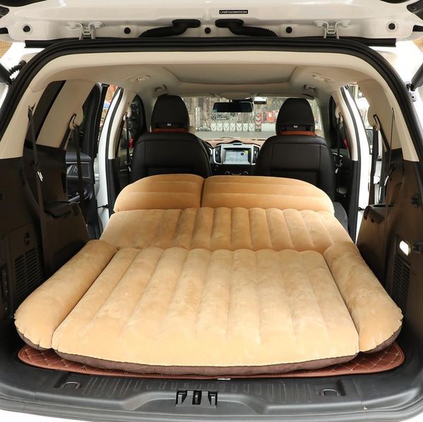 

suv trunk inflatable car mattress flocking portable padded inflatable cushion car travel bed child lover mattress1