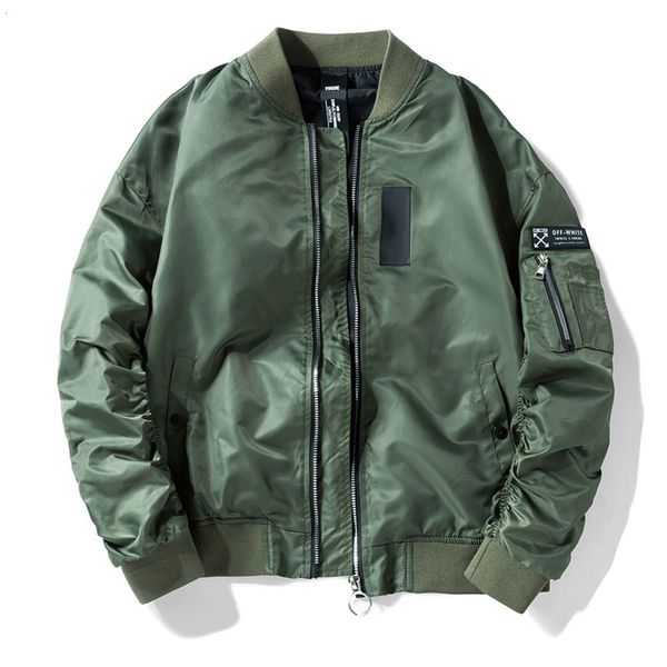 

Spring Autumn Male Flight Ma-1 Pilot Sports Jacket 09xc, Black;brown
