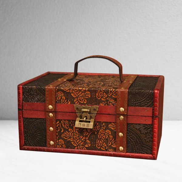 

archaize square wooden case portable gift package box premium wood storage box jewelry storage container with traditional chines