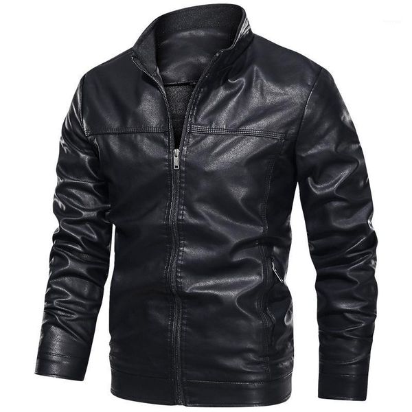 

custom mens leather jacket male pu jacket fashion coat1, Black;brown