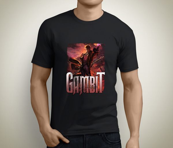 

new gambit x-men short sleeve men's black t-shirt size s to 3xl cotton fashion men t shirt sport hooded sweatshirt hoodie