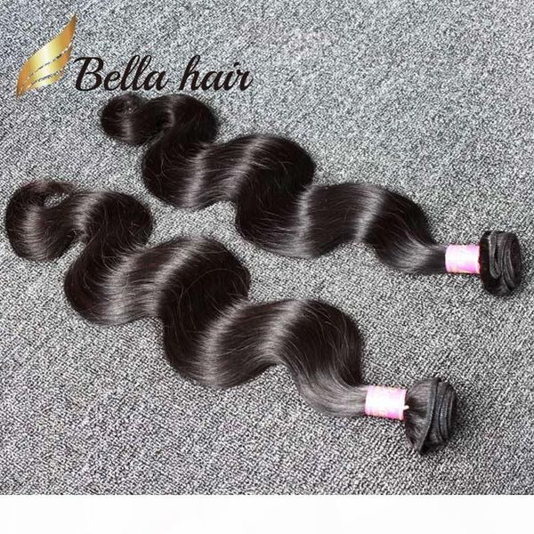 

10pcs lot unprocessed human hair 8~30inch malaysian human hair weaves natural color wavy body wave hair weft ing, Black