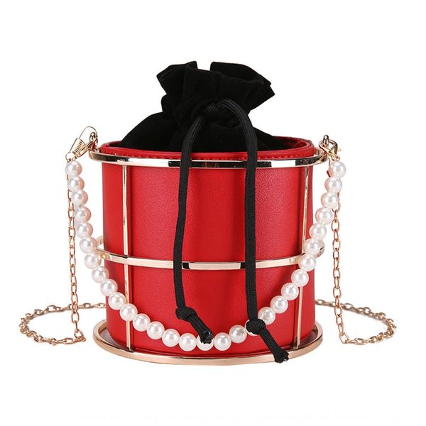 

new fashion korean small metal basket backpack bucket bucket bag with women's bag single shoulder straddle backpack xvvsa