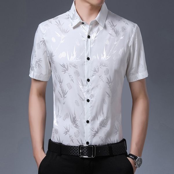 

ohgoc 2020 middle silk shirtdad summer wear iron short sleeve inch shirt summer aged silk leisure men half sleeve shirt man ww8dd, Blue