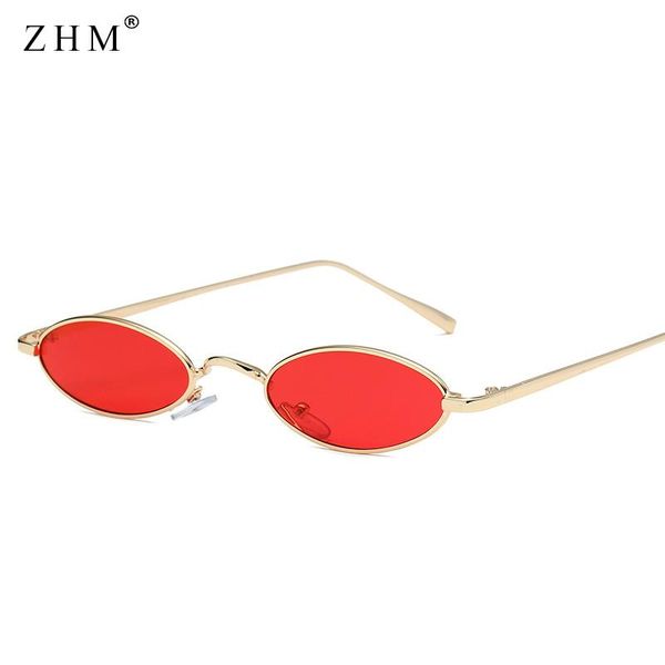 

sunglasses 2021 small oval for men male retro metal frame yellow red vintage round sun glasses women, White;black