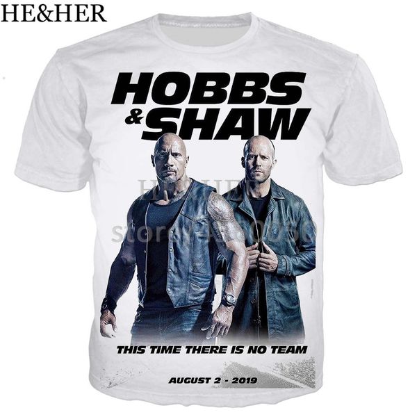 

new movie hobbs shaw 3d print shirts humor hippie oversized men clothing
