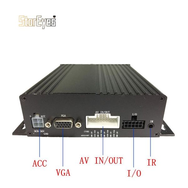 

h.264 ahd 1080p 4 channel truck bus taxi mobile dvr, Black;white