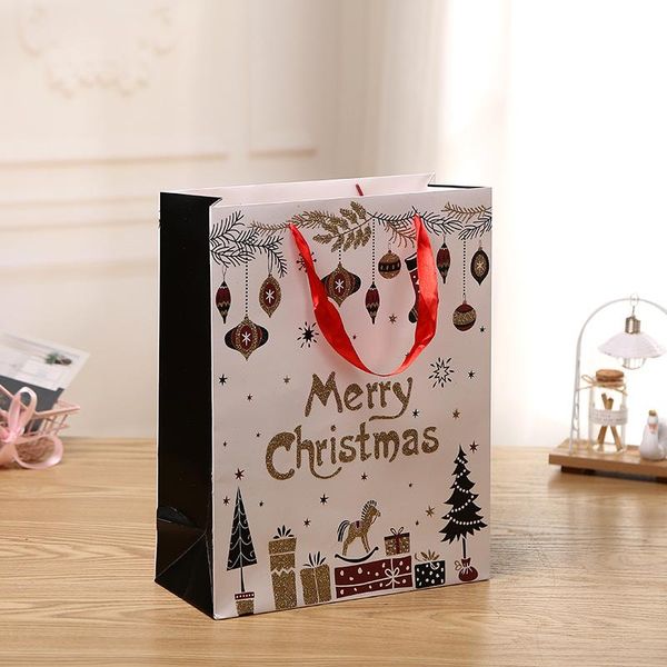 

черное рождество tote бумаги для младенца партии stobag 10шт ручной candy food пакет supplies baby show сгущаться пакет отделка jllrfb