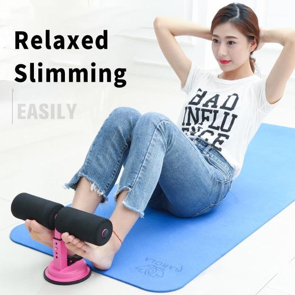 

ankle support sit up bar floor assistant exercise stand padded sit-up trainer workout equipment for home gym fitness travel gear1, Blue;black
