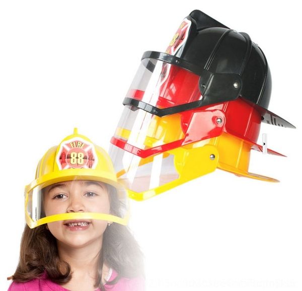 

gvm5s children's plastic 119 toy hat fire toy stage show fireman sam with eye protection qxsis