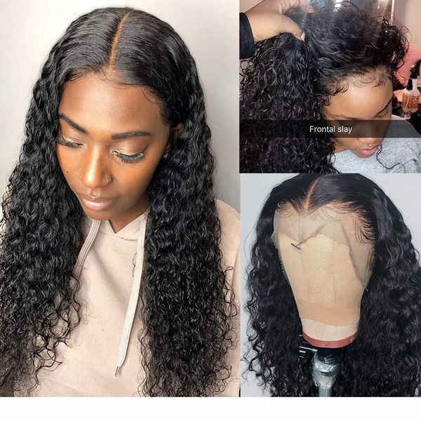 

10a water wave loose deep wave body wave human hair lace front wigs yaki straight brazilian hair kinky curly 360 human hair wigs, Black;brown