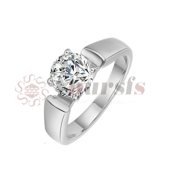 

designer yoursfs gold plating 18 k four claw square shape cubic zircon ring female wedding rings for women simple jewelry korean version, Golden;silver