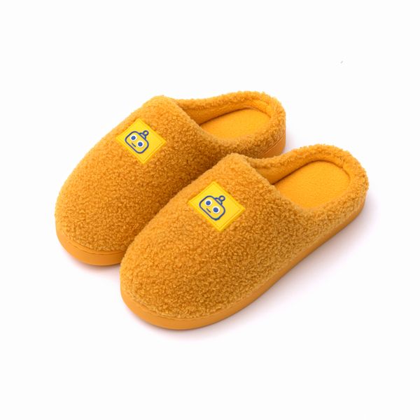 

dacomfy women winter home slippers cartoon plush warm house slippers slip-on indoor shoes flat shoes floor soft slient slides x1020, Black