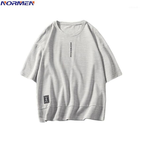 

normen men's fashion three-quarter sleeve t-shirts 95% cotton round neck casual tees shirts hip hop streetwear t shirt man1, White;black