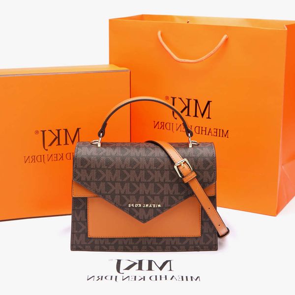 

2021 mkj genuine leather designer handbags tote brown bags for women