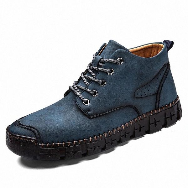

man's boots soft leather men ankle shoes wearable rubber sole men's casual boots trend mens fashion boot suede #z80h