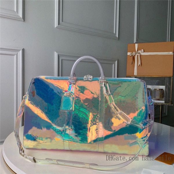 

2021 crafty mens bandoulière duffle bag keepall designer travel weekend bags duffle bags luggage bag holdall sports tote flower black 27dj#