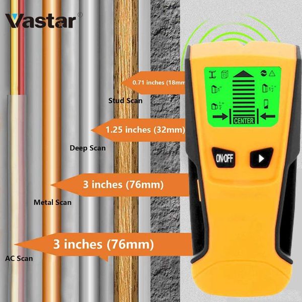 

metal detectors vastar 3 in 1 detector find wood studs ac voltage live wire detect wall scanner electric box finder