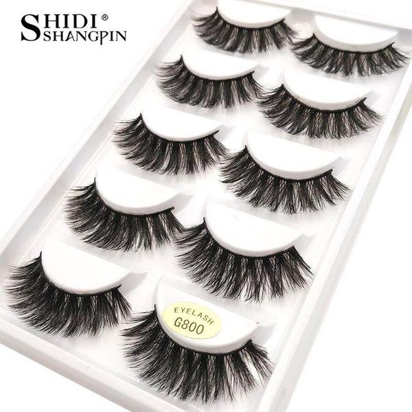 

5pairs makeup eyelashes soft fluffy lashes false eyelashes dramatic 3d mink lashes lash extension make up 3d cilios faux cils qyloeu