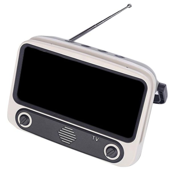 

retro tv device speaker mobile phone holder portable wireless speakers