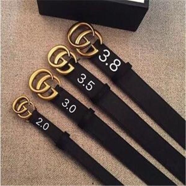 

2020x fashion belts men belt women belt big gold buckle genuine leather belt classical belts ceinture 2.0cm,3.0cm,3.4cm,3.8cm width, Black;brown