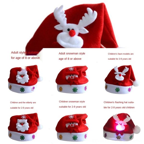 

cfs4y children's christmas children's grade velvet cartoon mk8ws gift christmas hat hat decoration gift