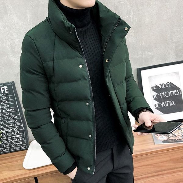 

thick jackets fashion winter jacket men parkas warm coat casual parka male solid clothes parcas para hombre lwl6321, Black