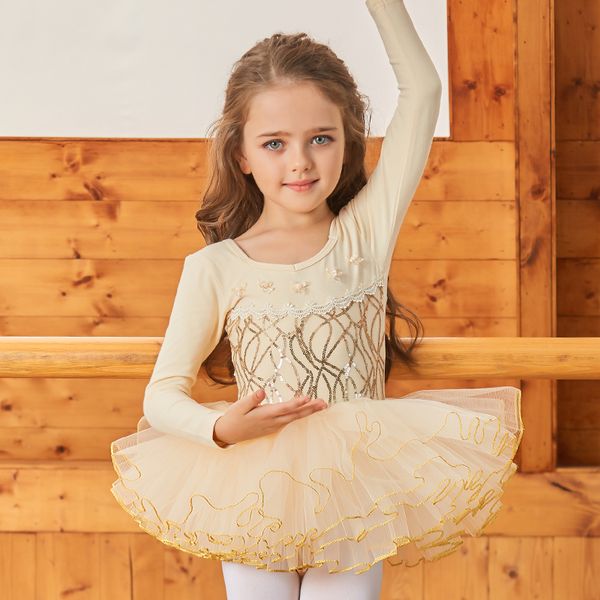 

new sequins ballet dance dress for girls fairy tutu dance wear kids stage performance wear tutu dance dress gymnastics jl1334, Black;red