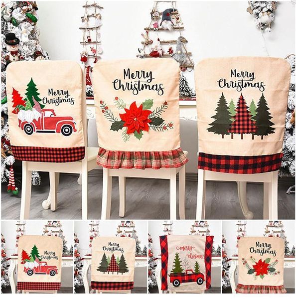 

christmas back covers dining chair cover slipcovers for xmas banquet holiday chritsmas decoration dhf381