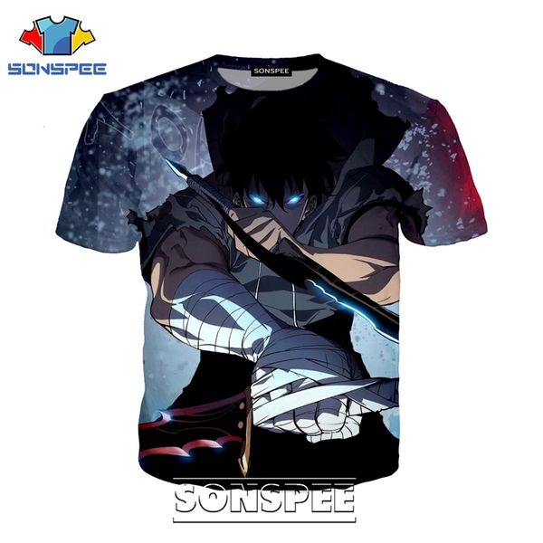 

solo leveling anime 3d print shirts plus size humor funny men clothing