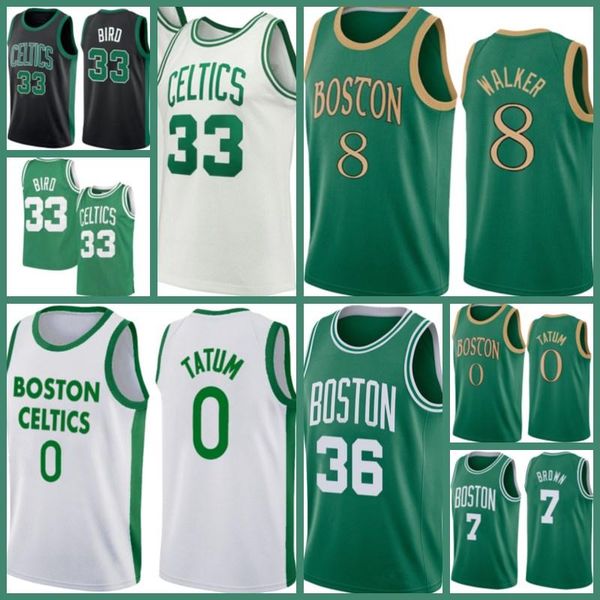 

2021 new basketball jersey boston jayson 0 tatum larry 33 bird jaylen 7 brown terry 12 rozier iii marcus 36 smart al 42 horford jersey, Black;red