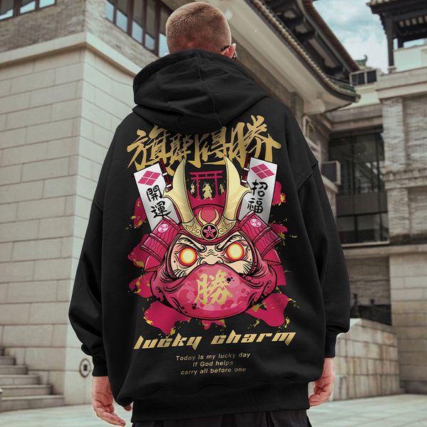 

korean loose ins trend sale hoodie high-quality men tide brand sweatshirt pullover zazomde oversized ghcfp, Black