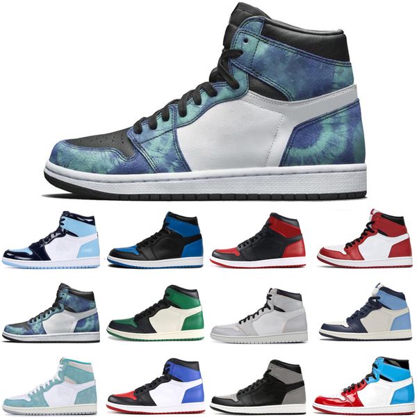 

new jumpman 1 1s men women basketball shoes dark mocha unc obsidian gold toe pine green athletic mens womens trainers sports sneakers, White;red