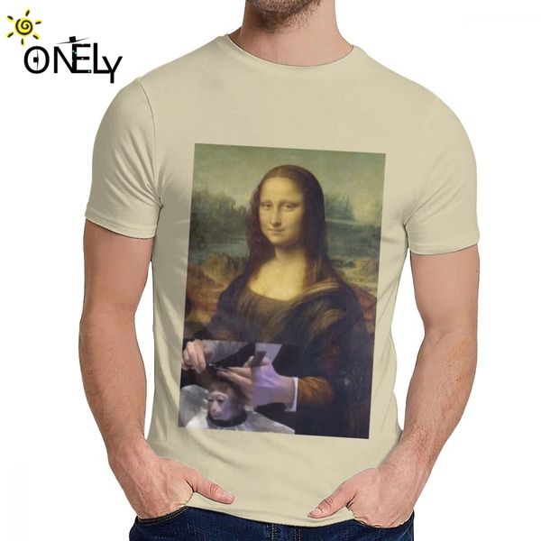 

for man t shirt mona lisa monkey great graphic round neck hip hop short sleeve sport hooded sweatshirt hoodie