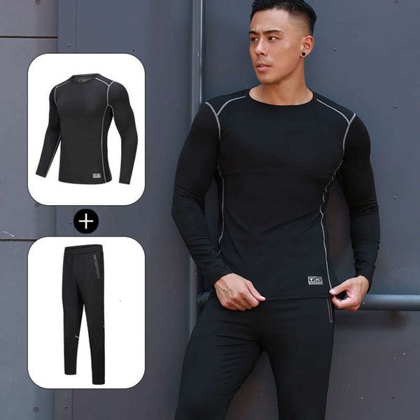 

running summer men's 2-piece outdoor morning quick dry sportswear gym fitness suit, Gray