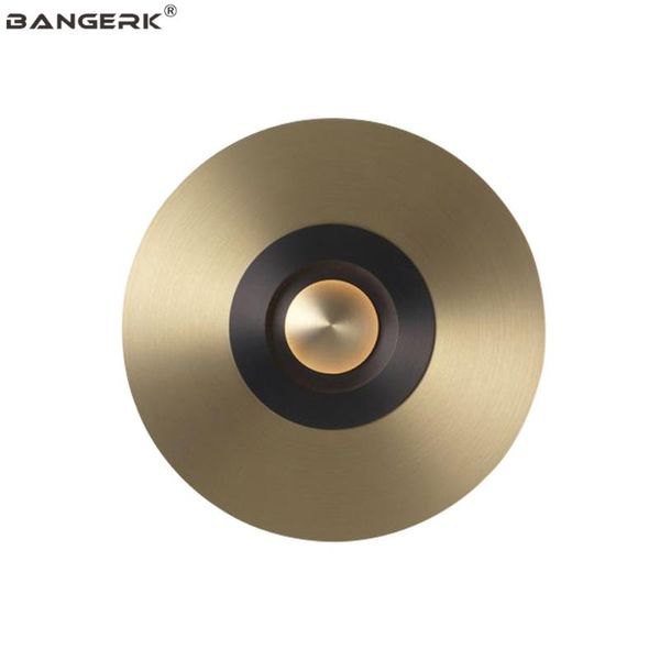 

creative circular led wall lamp loft decor modern sconce wall lights iron copper bedside light home lighting luminaire