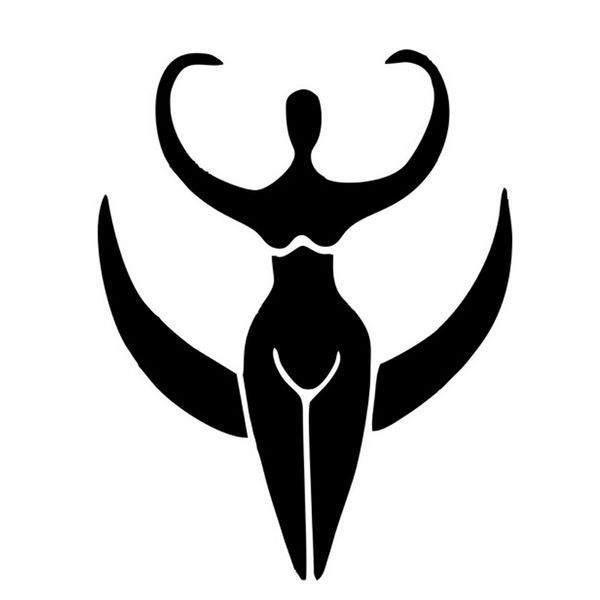 

11*14cm moon goddess witchcraft reflective car stickers decals motorcycle decals car styling black/silver c2-0244