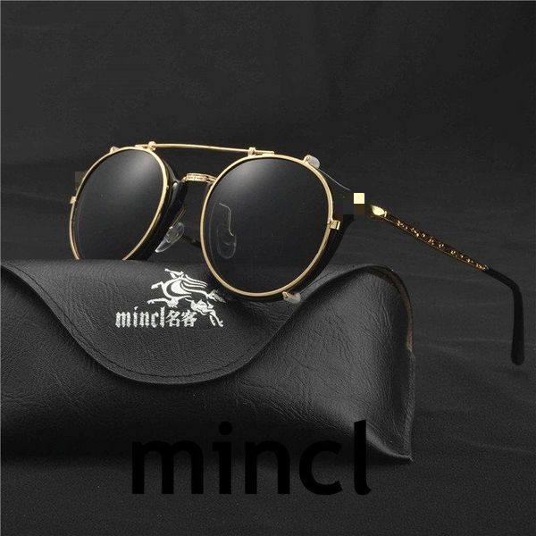 

sunglasses 2021 men mirror frame glasses clip on retro women set lenses polarized type myopia punk frames nx, White;black