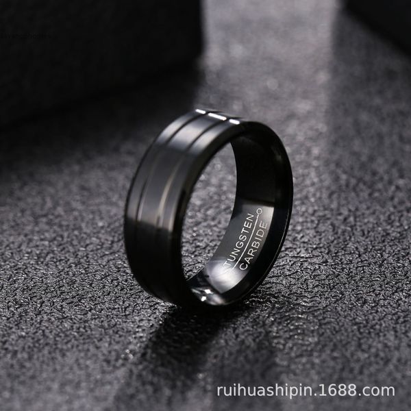 

stainless men's black titanium steel exclusive ring, yiwu jewelry, Silver