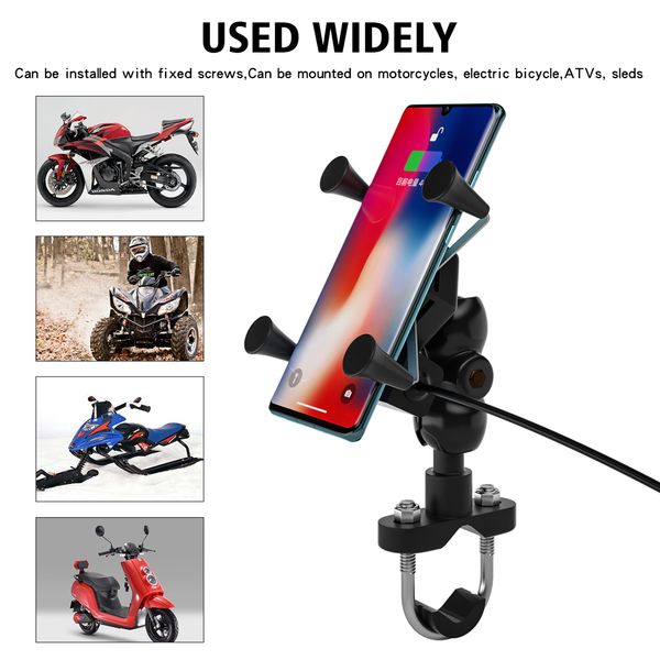 

universal 360 degree rotatable bike bicycle motorcycle mobile phone holder cradle clamp mount for 4-6.5" cellphone