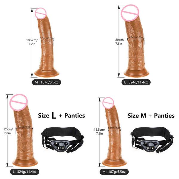 NXY DILDOS Лесбиянка кожи чувствует реалистичный большой ремень на пенис взрослых секс-игрушки для женщин женский мастурбация анальный страпон 0121