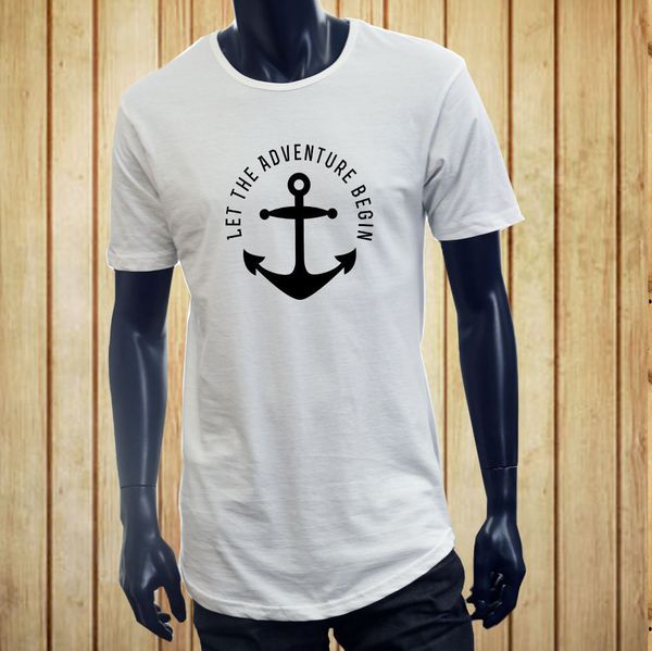 

short sleeve for summer let the adventure begin anchor outdoors traveling white extended long sport hooded sweatshirt hoodie t shirt